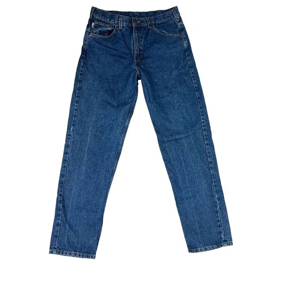 Carhartt Jeans Mens 34x32 Relaxed Fit B17-DST 100% Cotton Workwear Blue Jeans - Picture 1 of 8